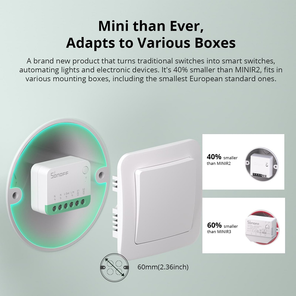 SONOFF MINIR4M Mini WiFi Matte - Sonoff 评论和价格