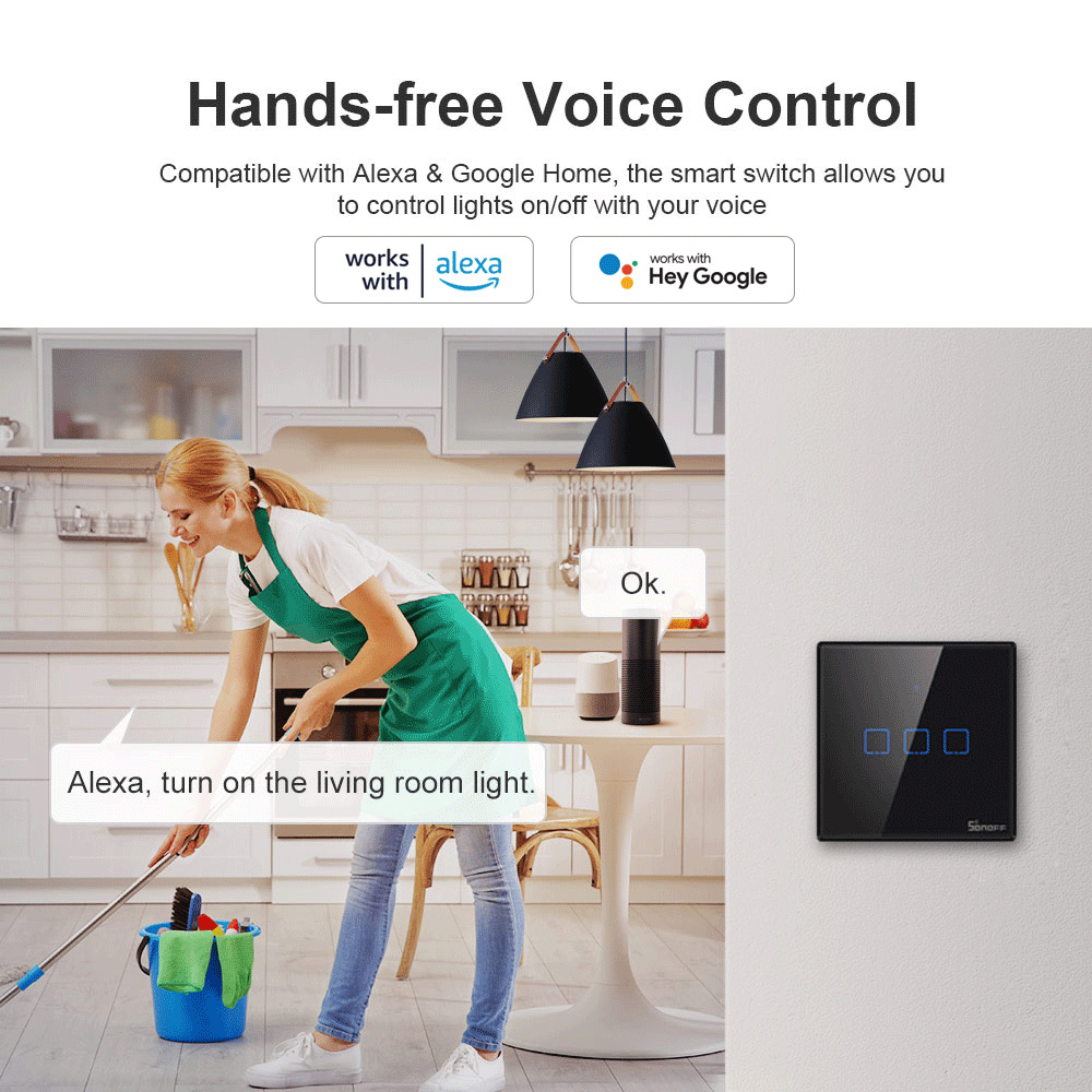 SONOFF T3EU Black WiFi Smart W - Sonoff Basic 评论和价格