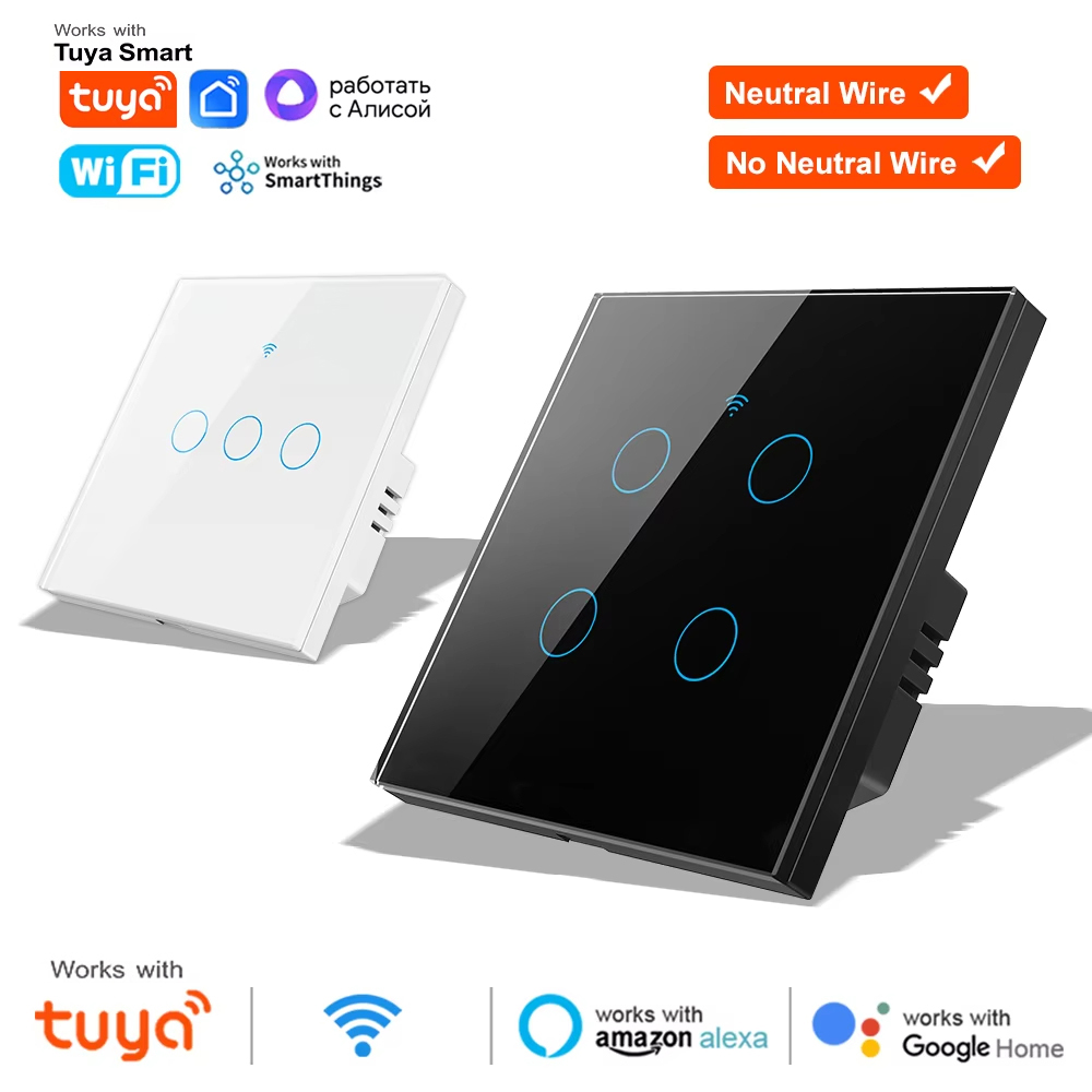 WiFi RF 433mhz Touch Wall Ligh - Smart Relay Tuya 评论和价格