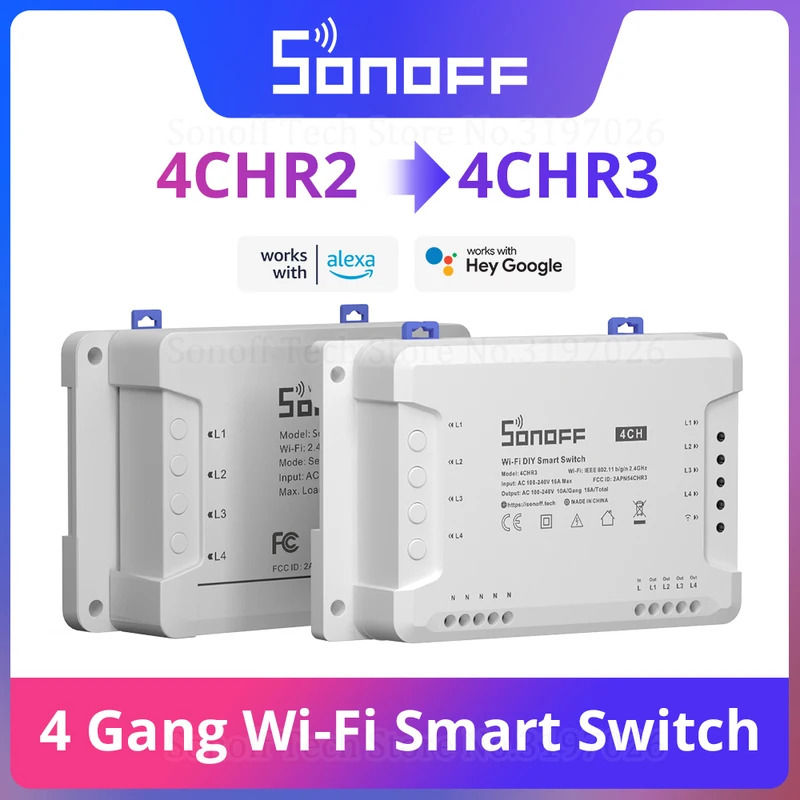 Sonoff 4CHR3 Smart Wifi Switch - Sonoff 评论和价格