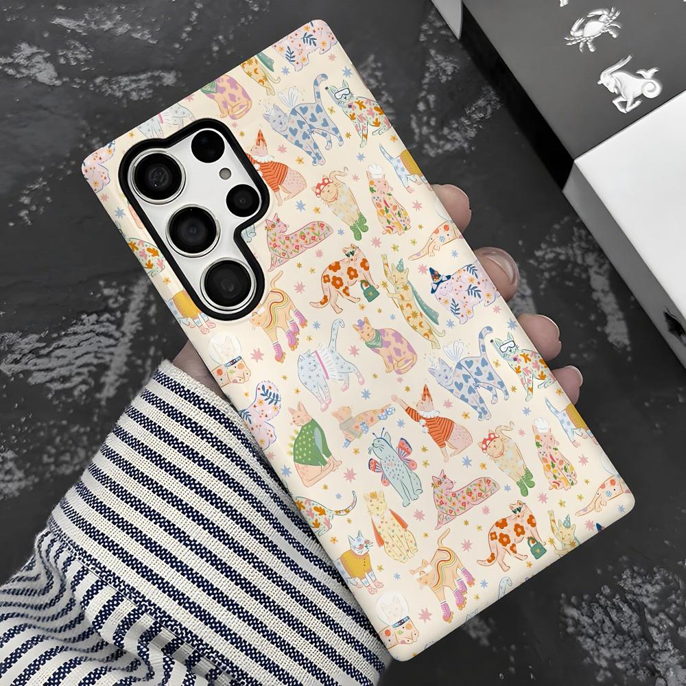 Cute cat  Phone Case 2-in-1 Gl - Shelly 评论和价格
