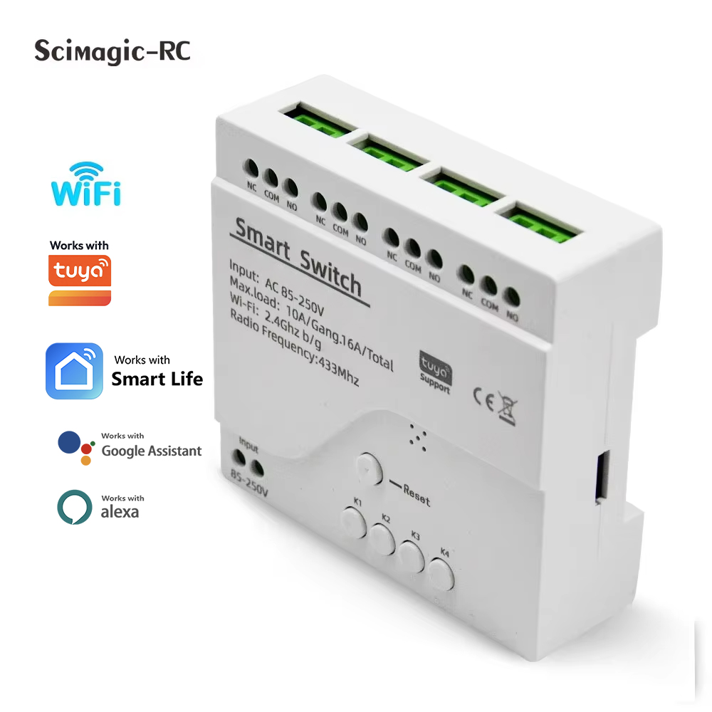 Smart Switch 4CH Relay Module  - Tuya 4 Channel 评论和价格