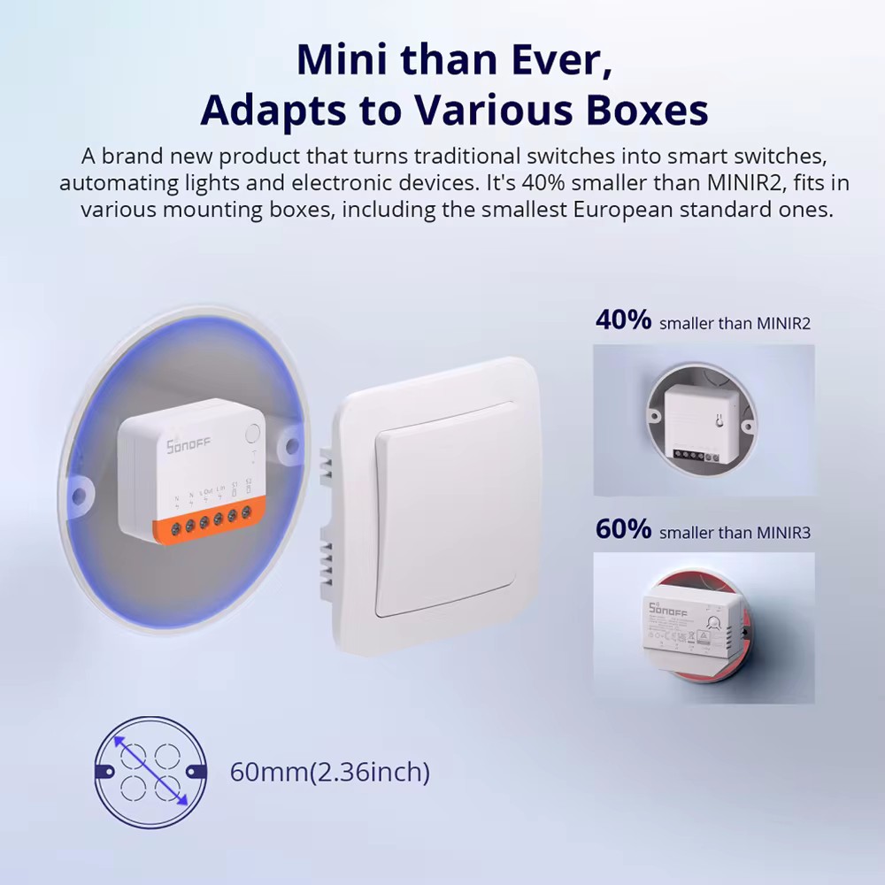 Smart Wifi Switch SONOFF Mini  - Sonoff Mini R4 评论和价格